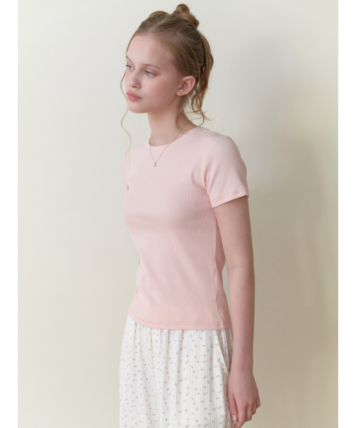 RE_L(リエル)の「Blueberry half t-shirt (pink)(Tシャツ/カットソー・レディース・その他・FREE)」の1枚目の写真