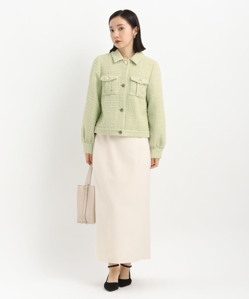 Andemiu（アンデミュウ）の「ツイードブルゾン636669（ブルゾン・レディース・ブラック/グリーン・FREE）」の15枚目の写真