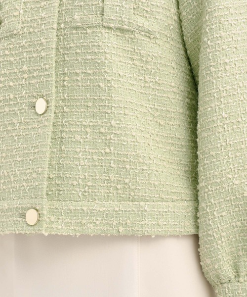 Andemiu（アンデミュウ）の「ツイードブルゾン636669（ブルゾン・レディース・ブラック/グリーン・FREE）」の22枚目の写真