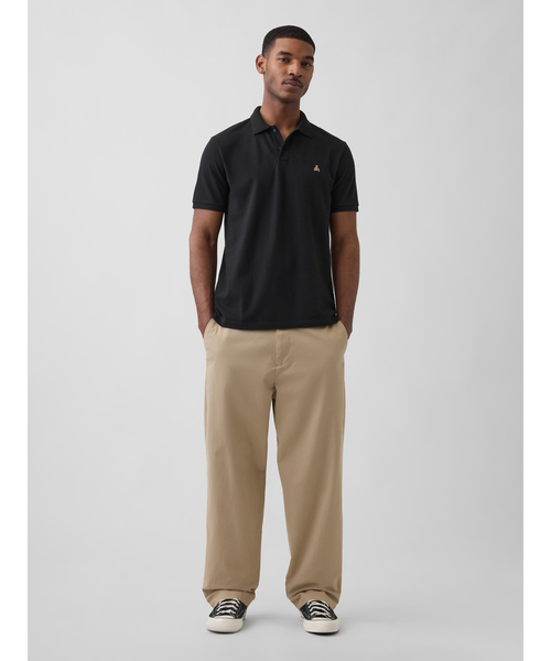 GAP(ギャップ)の「ブラナンベア ストレッチ ピケ ポロシャツ(ポロシャツ・メンズ・ホワイト・XS/S/M/L/XL)」の5枚目の写真