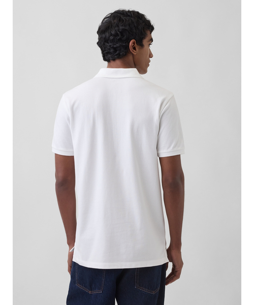 GAP(ギャップ)の「ブラナンベア ストレッチ ピケ ポロシャツ(ポロシャツ・メンズ・ホワイト・XS/S/M/L/XL)」の9枚目の写真