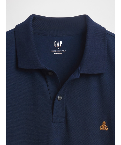 GAP(ギャップ)の「ブラナンベア ストレッチ ピケ ポロシャツ(ポロシャツ・メンズ・ホワイト・XS/S/M/L/XL)」の10枚目の写真