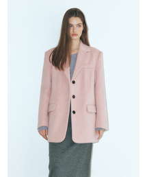 Alpaca Wool Winter Jacket, Pink