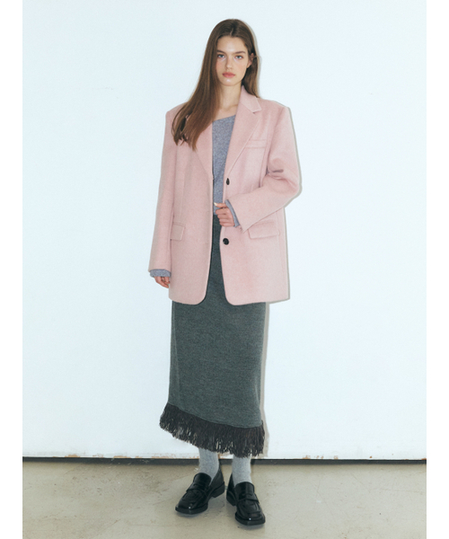 ETMON（エトモン）の「Alpaca Wool Winter Jacket, Pink（テーラードジャケット・レディース・その他・FREE）」の2枚目の写真