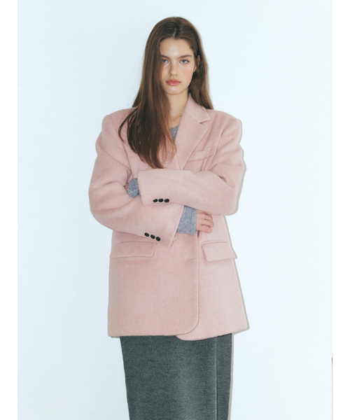 ETMON（エトモン）の「Alpaca Wool Winter Jacket, Pink（テーラードジャケット・レディース・その他・FREE）」の3枚目の写真