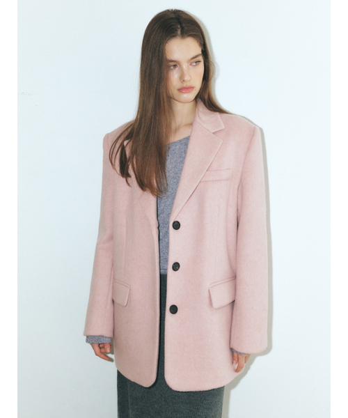 ETMON（エトモン）の「Alpaca Wool Winter Jacket, Pink（テーラードジャケット・レディース・その他・FREE）」の5枚目の写真