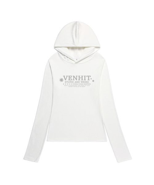 VENHIT（ベンヒット）の「VSW フードスリーブ（パーカー・レディース・ホワイト/ブラック/グリーン・SMALL/MEDIUM/LARGE）」の2枚目の写真