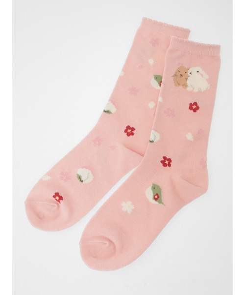 PINK HOUSE(ピンクハウス)の「幸見うさぎ柄ソックス(ソックス/靴下・レディース・レッド/ピンク/ライトグリーン/スカイブルー/ブラック・フリー)」の7枚目の写真