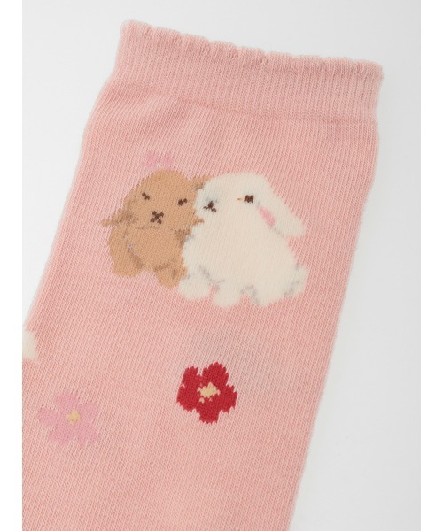 PINK HOUSE(ピンクハウス)の「幸見うさぎ柄ソックス(ソックス/靴下・レディース・レッド/ピンク/ライトグリーン/スカイブルー/ブラック・フリー)」の8枚目の写真