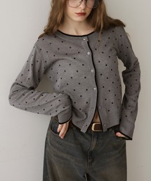 Mili affinity（ミリアフィニティー）の「配色ドット柄カーディガン（ニット/セーター）」