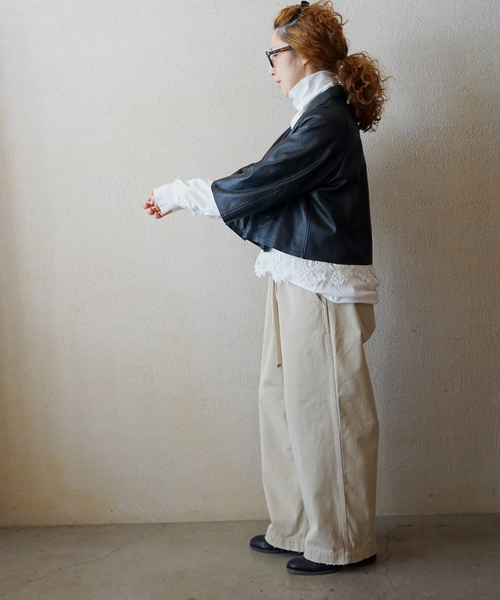 JOURNAL STANDARD LUXE（ジャーナルスタンダード　ラックス）の「《追加》ツイルスタンダードチノ（チノパンツ・レディース・ホワイト/ベージュ・SMALL/MEDIUM/LARGE）」の7枚目の写真