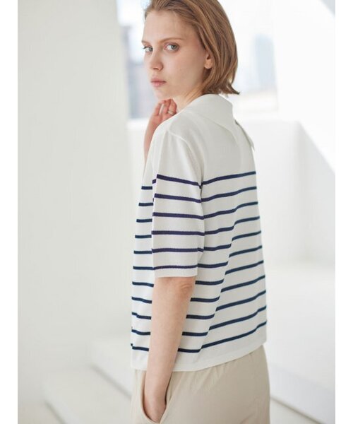 AYIHOLIC CASHMERE(アイホリックカシミア)の「リバーシブルセーラーカラーポロ(ニット/セーター・レディース・その他・FREE)」の3枚目の写真