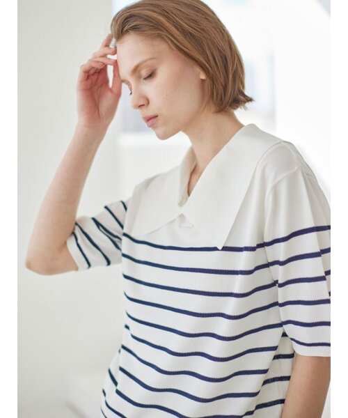 AYIHOLIC CASHMERE(アイホリックカシミア)の「リバーシブルセーラーカラーポロ(ニット/セーター・レディース・その他・FREE)」の5枚目の写真