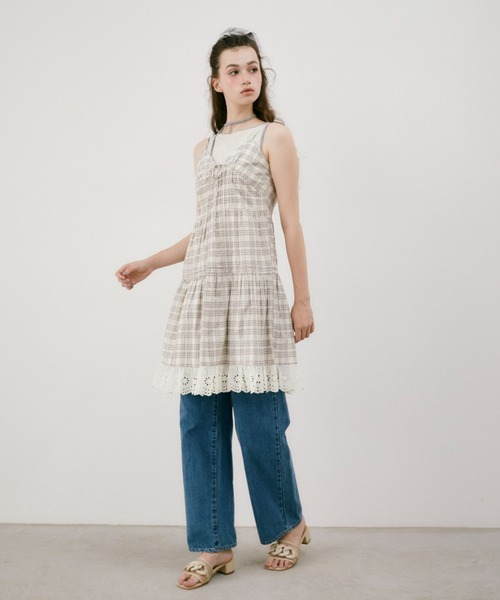 idem(イデム)の「cup in bi color slit tank top / カップインバイカラースリットタンクトップ(タンクトップ・レディース・ブルー/ライトグレー・FREE)」の21枚目の写真