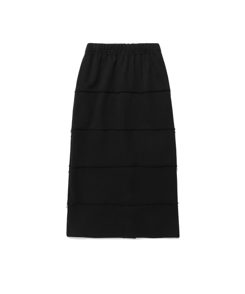 ISTKUNST（イストクンスト）の「DAMAGED SWEAT SKIRT_BLACK(IK2EFFPA03A)（スカート・レディース・ブラック・S/M）」の2枚目の写真