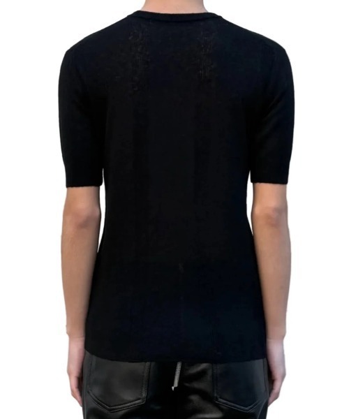 JOHN LAWRENCE SULLIVAN(ジョンローレンスサリバン)の「JOHN LAWRENCE SULLIVAN WOOL CASHMERE RIB KNIT TEE (4A004-0226-29)(Tシャツ/カットソー・メンズ・ブラック・LARGE)」の3枚目の写真