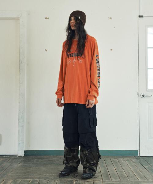 THEVINYLHOUSE(ザバイニルハウス)の「WESTERN SALOON LS TEE ORANGE(Tシャツ/カットソー・メンズ・その他・S/M/L)」の3枚目の写真