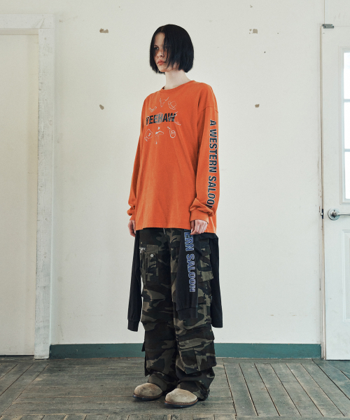 THEVINYLHOUSE(ザバイニルハウス)の「WESTERN SALOON LS TEE ORANGE(Tシャツ/カットソー・メンズ・その他・S/M/L)」の4枚目の写真