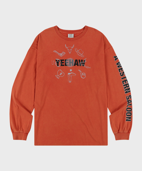 THEVINYLHOUSE(ザバイニルハウス)の「WESTERN SALOON LS TEE ORANGE(Tシャツ/カットソー・メンズ・その他・S/M/L)」の5枚目の写真