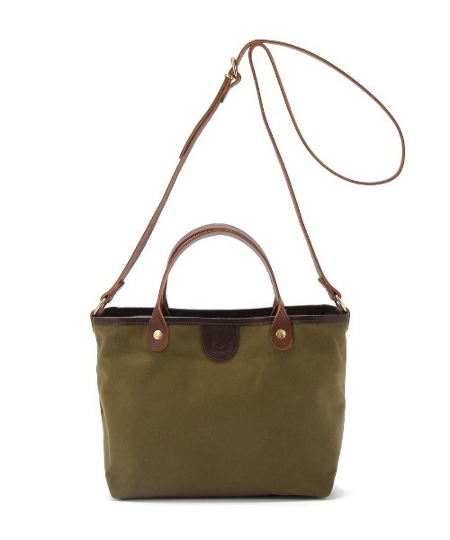 IL BISONTE（イルビゾンテ）の「IL BISONTE / CANVAS x LEATHER / SHOULDER BAG（ショルダーバッグ・レディース・ブラウン/ブラックミックス/その他1/レッド/ネイビー/ブラウン系その他/ブラック/オリーブ/ブラック系その他/ダークブラウン・FREE）」の10枚目の写真