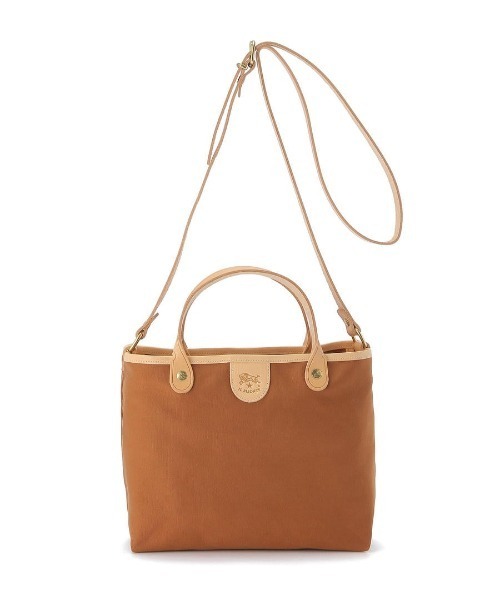 IL BISONTE（イルビゾンテ）の「IL BISONTE / CANVAS x LEATHER / SHOULDER BAG（ショルダーバッグ・レディース・ブラウン/ブラックミックス/その他1/レッド/ネイビー/ブラウン系その他/ブラック/オリーブ/ブラック系その他/ダークブラウン・FREE）」の7枚目の写真