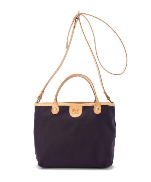 IL BISONTE（イルビゾンテ）の「IL BISONTE / CANVAS x LEATHER / SHOULDER BAG（ショルダーバッグ・レディース・ブラウン/ブラックミックス/その他1/レッド/ネイビー/ブラウン系その他/ブラック/オリーブ/ブラック系その他/ダークブラウン・FREE）」の8枚目の写真