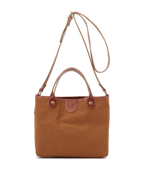 IL BISONTE（イルビゾンテ）の「IL BISONTE / CANVAS x LEATHER / SHOULDER BAG（ショルダーバッグ・レディース・ブラウン/ブラックミックス/その他1/レッド/ネイビー/ブラウン系その他/ブラック/オリーブ/ブラック系その他/ダークブラウン・FREE）」の6枚目の写真