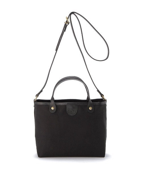 IL BISONTE（イルビゾンテ）の「IL BISONTE / CANVAS x LEATHER / SHOULDER BAG（ショルダーバッグ・レディース・ブラウン/ブラックミックス/その他1/レッド/ネイビー/ブラウン系その他/ブラック/オリーブ/ブラック系その他/ダークブラウン・FREE）」の2枚目の写真