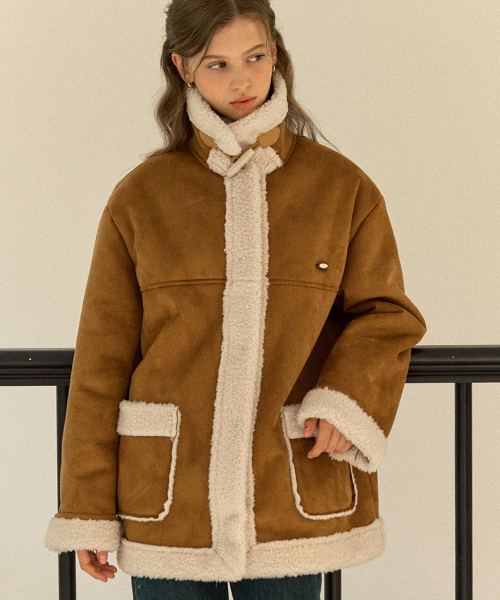OURHOPE（アワーホープ）の「シャイア シアリングムートンコート - キャメル（その他アウター・レディース・その他・ONE SIZE）」の2枚目の写真