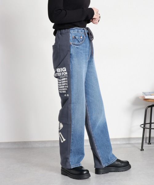 cepo(セポ)の「〈セットアップ対応〉REMAKEデニム×スウェットパンツ(デニムパンツ・レディース・ワンウォッシュ/ブルー系2・S/M/L)」の18枚目の写真