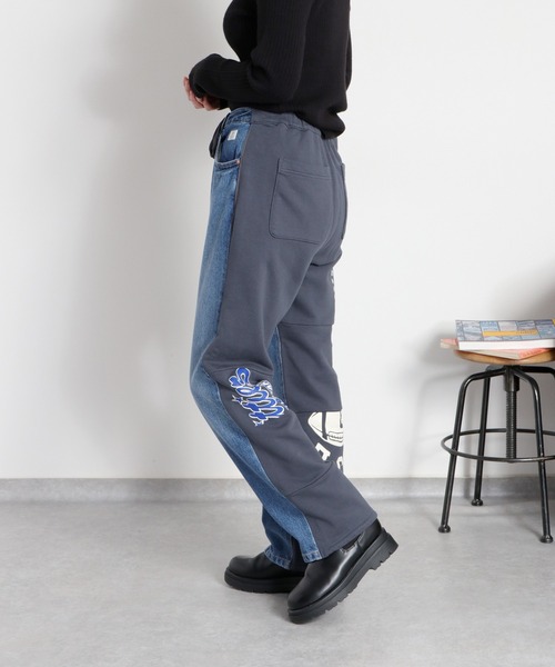 cepo(セポ)の「〈セットアップ対応〉REMAKEデニム×スウェットパンツ(デニムパンツ・レディース・ワンウォッシュ/ブルー系2・S/M/L)」の13枚目の写真