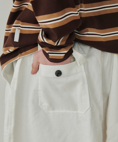 MAISON CLUB(メゾンクラブ)の「【MAISON CLUB】Balloon Fatigue Pants(カーゴパンツ・メンズ・ホワイト/ネイビー/カーキ・S/M/L)」の13枚目の写真