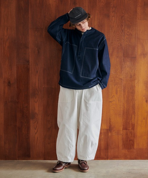 MAISON CLUB(メゾンクラブ)の「【MAISON CLUB】Balloon Fatigue Pants(カーゴパンツ・メンズ・ホワイト/ネイビー/カーキ・S/M/L)」の5枚目の写真
