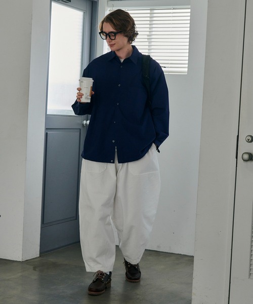 MAISON CLUB(メゾンクラブ)の「【MAISON CLUB】Balloon Fatigue Pants(カーゴパンツ・メンズ・ホワイト/ネイビー/カーキ・S/M/L)」の6枚目の写真