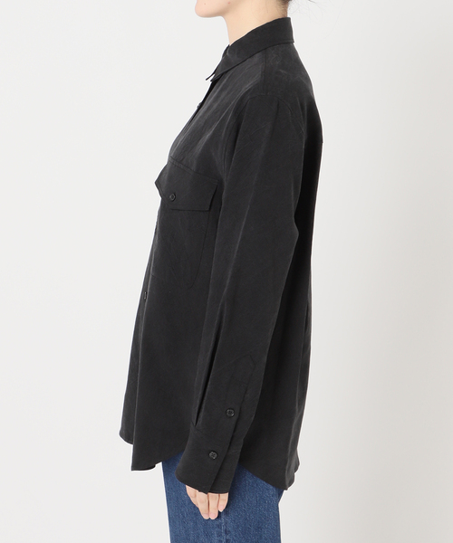 B.C STOCK(ベーセーストック)の「手洗い可 / フィブリルシャツ(シャツ/ブラウス・レディース・ブラック/チャコールグレー/ベージュ・FREE)」の18枚目の写真