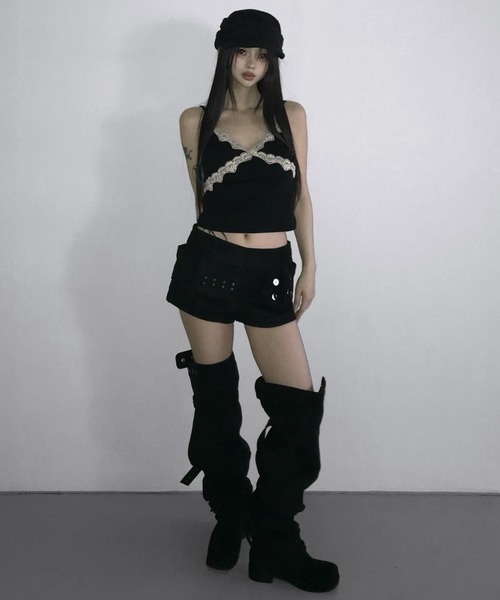 THEAIRTOWN（ジエアタウン）の「comfy lace bustier（キャミソール・レディース・アイボリー/ブラック・FREE）」の14枚目の写真