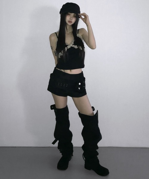 THEAIRTOWN（ジエアタウン）の「comfy lace bustier（キャミソール・レディース・アイボリー/ブラック・FREE）」の13枚目の写真