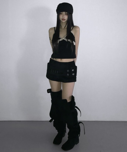 THEAIRTOWN（ジエアタウン）の「comfy lace bustier（キャミソール・レディース・アイボリー/ブラック・FREE）」の11枚目の写真