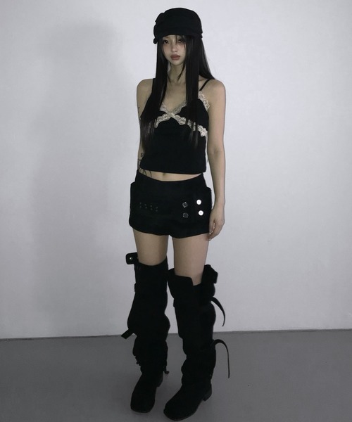 THEAIRTOWN（ジエアタウン）の「comfy lace bustier（キャミソール・レディース・アイボリー/ブラック・FREE）」の12枚目の写真