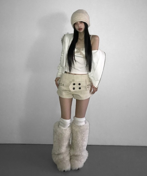 THEAIRTOWN（ジエアタウン）の「comfy lace bustier（キャミソール・レディース・アイボリー/ブラック・FREE）」の7枚目の写真