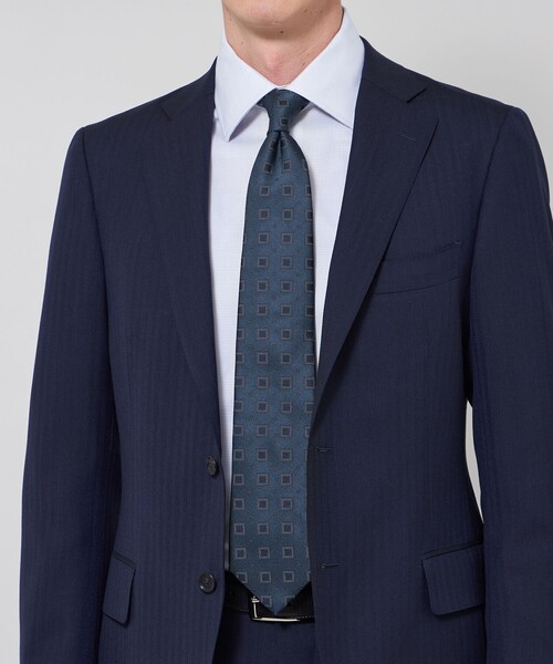 MACKINTOSH LONDON(マッキントッシュ ロンドン)の「ジオメトリック綾目小紋ネクタイ(ネクタイ・メンズ・グレー系その他/ブルー系その他7/ベージュ系その他5・FREE)」の4枚目の写真