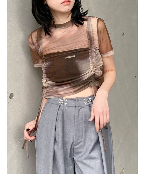 MURUA（ムルーア）の「カップ付きプレートブラトップ（チューブトップ・レディース・ホワイト/ブラック・FREE）」の6枚目の写真