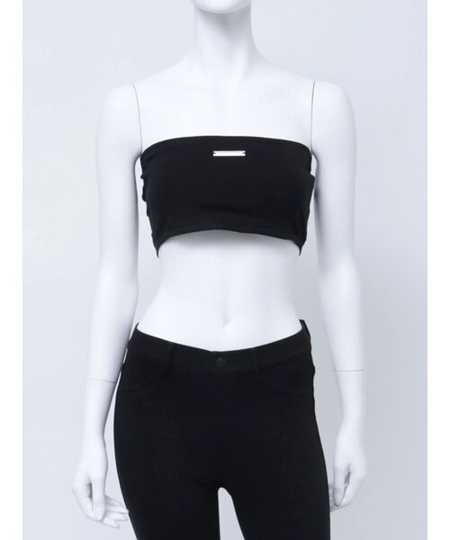 MURUA（ムルーア）の「カップ付きプレートブラトップ（チューブトップ・レディース・ホワイト/ブラック・FREE）」の8枚目の写真