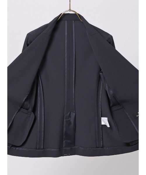 SUIT SQUARE（スーツスクエア）の「ジャケット ウォッシャブル 2WAYストレッチ UVカット 消臭 ポリエステルツイル 無地（テーラードジャケット・レディース・ブラック/ネイビー・42(13号)/40(11号)/38(9号)/36(7号)）」の3枚目の写真