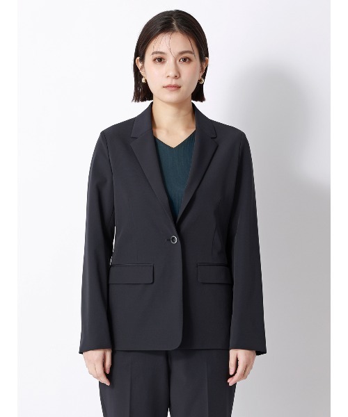 SUIT SQUARE（スーツスクエア）の「ジャケット ウォッシャブル 2WAYストレッチ UVカット 消臭 ポリエステルツイル 無地（テーラードジャケット・レディース・ブラック/ネイビー・42(13号)/40(11号)/38(9号)/36(7号)）」の18枚目の写真