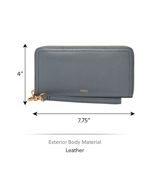 フォッシル 長財布 レディース レザー ブルーSL7831450