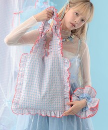 CAROLINA GLASER | フリル ギンガムチェック トートバッグ(トートバッグ)