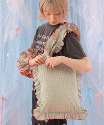 CAROLINA GLASER（カロリナ グレイサー）の「フリル ギンガムチェック トートバッグ（トートバッグ）」