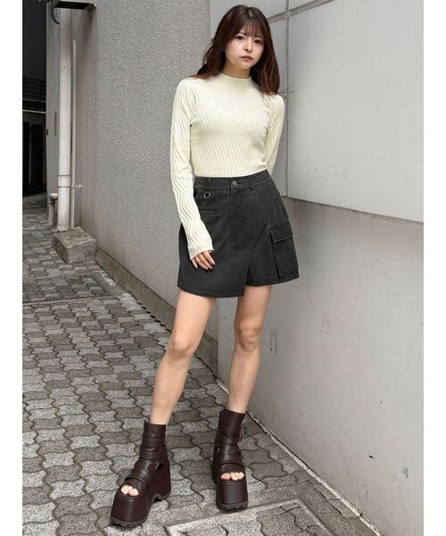 MURUA（ムルーア）の「ギャザープラットフォームシューズ（ブーツ・レディース・アイボリー/ブラウン/ブラック・24.5/23.5/22.5）」の15枚目の写真