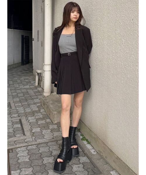 MURUA（ムルーア）の「ギャザープラットフォームシューズ（ブーツ・レディース・アイボリー/ブラウン/ブラック・24.5/23.5/22.5）」の16枚目の写真